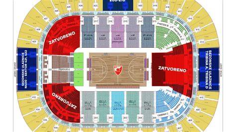 Mapa stadionů Crvena Zvezda Partizan Bělehrad