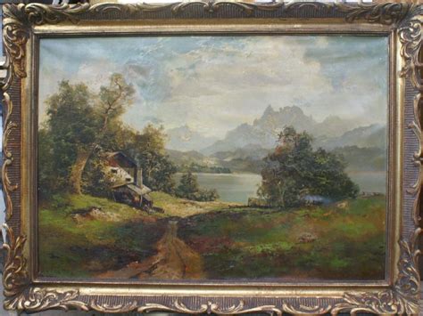 Romantická krajina jezera za májového večera